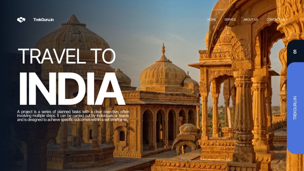 Black and White Modern Travel To India Presentation